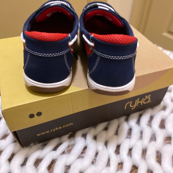 RYKA women’s size 8 blue/red suede slip on loafers - Picture 5 of 6